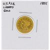 Image 1 : 1855 $2 1/2 Liberty Head Quarter Eagle Gold Coin