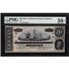 Image 1 : 1864 $20 Confederate States of America Note PMG Choice About Uncirculated 58EPQ