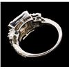 Image 3 : 14KT White Gold 1.40ct Morganite and Diamond Ring