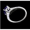 Image 3 : 14KT White Gold 2.30ct GIA Cert Tanzanite and Diamond Ring