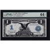 Image 1 : 1899 $1 Black Eagle Silver Certificate Note PMG CU 64EPQ