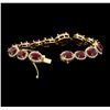 Image 4 : 14KT Yellow Gold 37.85ctw Ruby and Diamond Bracelet