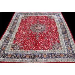 Magnificent Lustrous High Quality Fine handmade Persian Mashad Rug