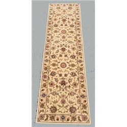 Lustrous, Highly Intricate Fine Authentic Part Silk Isfahan Design Runner