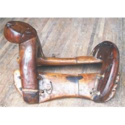 primitive wooden saddle tree