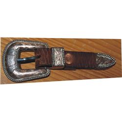 nice silver ranger buckle set
