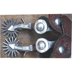 Crockett overlaid arrow shank spurs