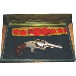 ladies boxed set - Defiance 1870's .32 revolver and early garter