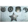 Image 1 : 5 old west sheriff's badges
