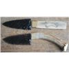 Image 1 : 2 stag handle obsidian knives, newer