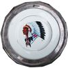 Image 1 : Nice silver rim tomahawk pattern collector plate