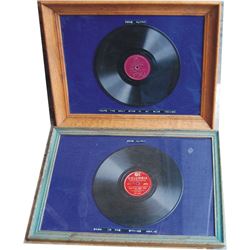2 framed Gene Autry 78 records