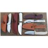 Image 1 : 4 hand made modern knives with scabbards
