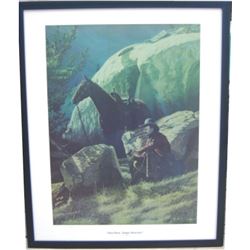 Tom Horn package:  signed & numbered portrait of Horn by Cody WY artist LD "Bob Edgar 30X24"
