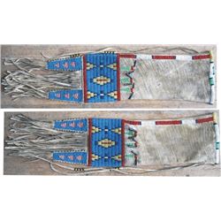 circa 1900 Cheyenne pipe bag, 15  beaded both sides