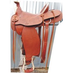 Longhorn saddle, was in a western store in AZ, starting in 1990's