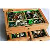 Image 2 : WOOD JEWELLRY BOX WITH CONTENTS