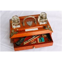 ANTIQUE INKWELL CASE