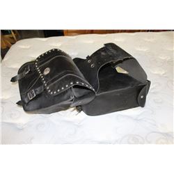 LEATHER MOTORCYCLE SADDLE BAGS