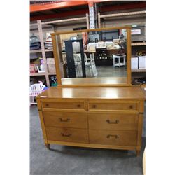 MAPLE DRESSER WITH MIRROR