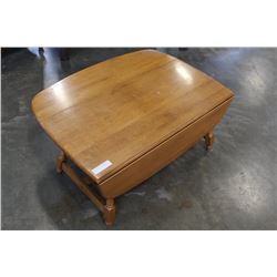 ROUND DROPLEAF MAPLE DINING TABLE