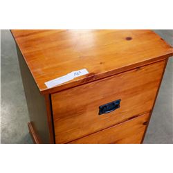 TWO DRAWER PINE NIGHTSTAND