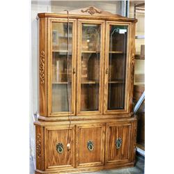 OAK ILLUMINATED CHINA CABINET