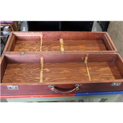 WOOD STORAGE BOX WITH HANDLE