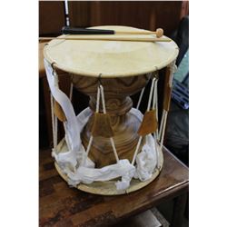 DRUM IN CARRY CASE AND STICKS