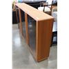 Image 1 : TEAK ILLUMINATED 3 GLASS DOOR CABINET
