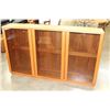 Image 2 : TEAK ILLUMINATED 3 GLASS DOOR CABINET