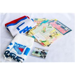 1950 AND 1960 COMICS AND SCARF AND TOWEL 2014 RANGER PLAYOFFS SYDNEY CROSBY CARD