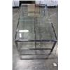 Image 2 : LARGE GLASS TOP CHROME COFFEE TABLE