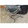 Image 1 : IRON GLASS TOP D-TABLE