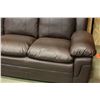 Image 1 : BRAND NEW BROWN LEATHER ASHLEY FURNITURE SOFA AND MATCHING LOVESEAT