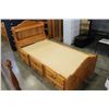 Image 2 : PINE SINGLE SIZE BED WITH UNDER STORAGE
