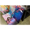 Image 1 : LOT OF FOUR CANVAS PAINTINGS