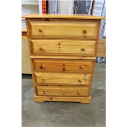 5-DRAWER MAPLE HIGHBOY DRESSER