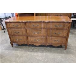 MALCOLM FRENCH PROVINCAL 9 DRAWER DRESSER AND MIRROR