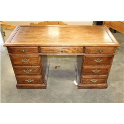 OAK DOUBLE PEDESTLE DESK