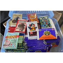 LOT OF COLLECTIBLE BASKETBALL BASEBALL SPELLFIRE AND DEATHMATE CARD PACKS