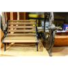 Image 1 : ANTIQUE SLICER FIRE ESTINGUISHER SCALE AND SMALL BENCH