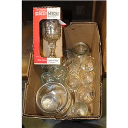SHELF LOT OF ESTATE GLASSWARE