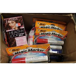 LOT OF MAGIC MARKERS AND HAIR DYE