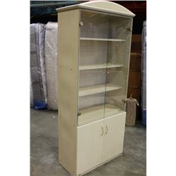 WHITE LACQUER DISPLAY CABINET