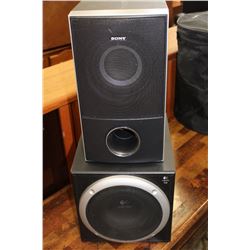 LOGITECH AND SONY SPEAKERS