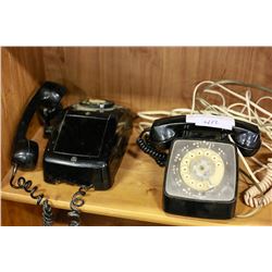 THREE VINTAGE ROTARY PHONES