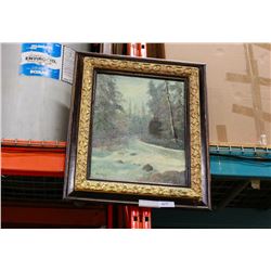 GILT FRAMED SIGNED RIVER SCENE