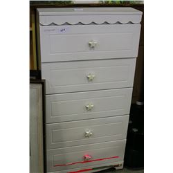 WHITE 5-DRAWER DRESSER