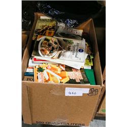 TWO BOXES OF COOK BOOKS